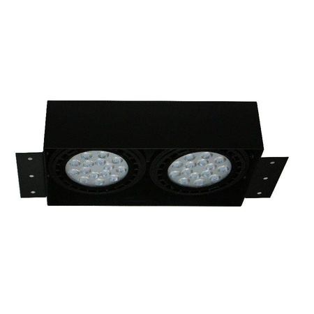 Oprawa OZZO p/t QBOX2 BL AR111 GU10 bezramkowa czarna