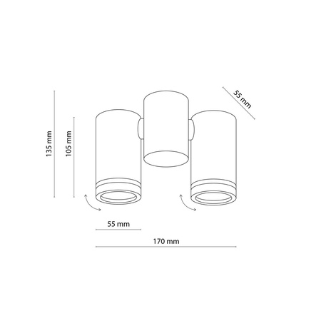 Lampa sufitowa JET White 2xGU10