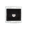 Gniazdo podtynkowe komputerowe pojedyncze RJ45 Cat 6 Jack LOGI czarne