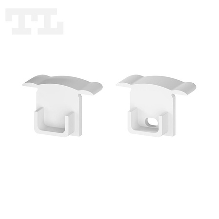 Komplet zaślepek bocznych białych P18-1 (1 szt. z otworem, 1 szt bez otworu) (nr kat 7718102)