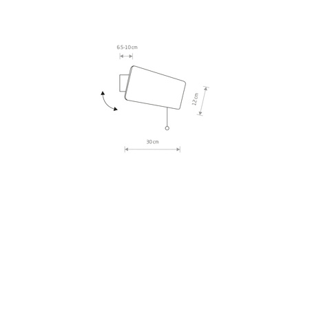 Nowodvorski Kinkiet regulowany z włącznikiem drewniany OSLO 30 