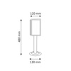 Lampa zewnętrzna MALMO 48cm stojąca grafit 1xE27