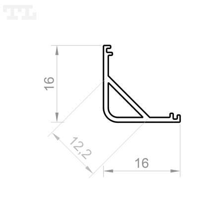 LED P3-6 Profil 2000 mm anod (nr kat 863602)