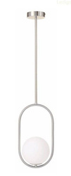 Lampa wisząca chrom mat Milano Ring mleczne kule 1xE14