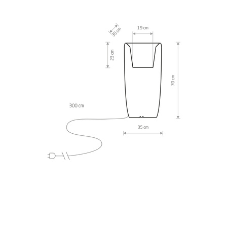 Nowodvorski Lampa przenośna zewnętrzna biała FLOWERPOT M 
