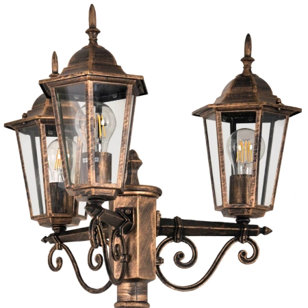 Lampa zewnętrzna LIGURIA 2,5m patyna 3xE27