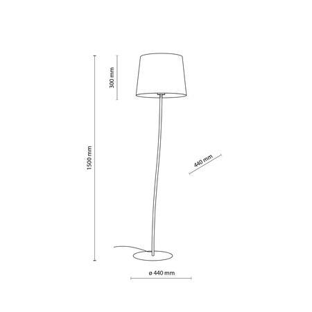 Lampa podłogowa NICOLA BROWN 1xE27 1500