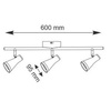 Lampa ścienno-sufitowa ruchoma LED BERG 3 Biała 3000K