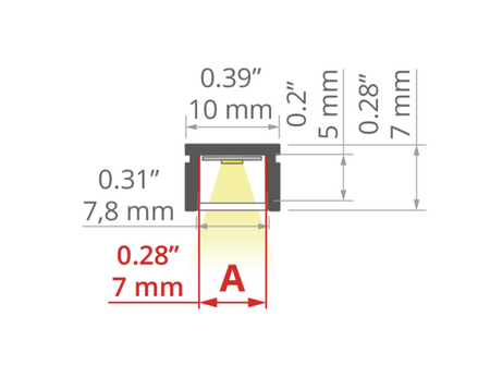 Profil PIKO, anodowany, srebrny, 3010 mm