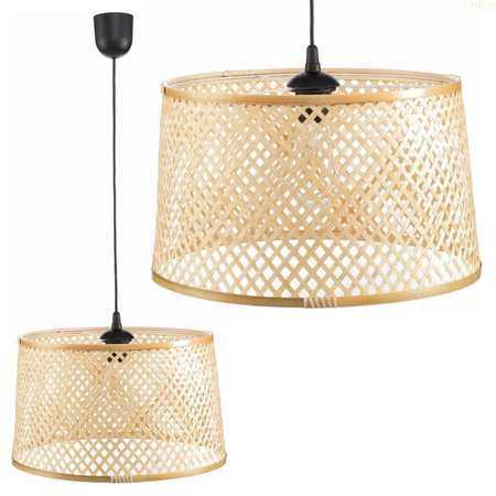 Lampa wisząca BOHO bambusowa walec TH2B 30cm