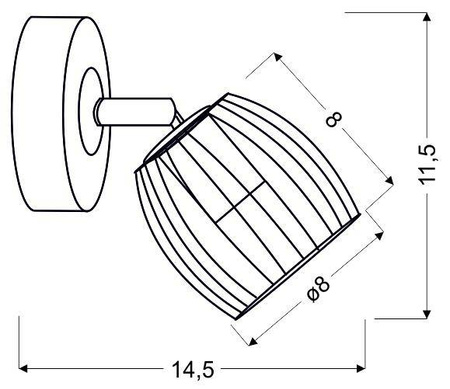Lampa ścienna kinkiet 1X3W LED GU10 czarny matowy+satyna ZONK 91-54319