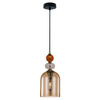 Lampa wisząca Tropea 1xE27 bursztynowa, średnia LP-2004/1P M AM