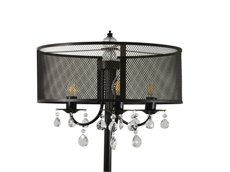 Metalowa elegancka lampa z kryształami Bresso