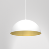 Lampa wisząca BETA biała złota 1xE27 35cm