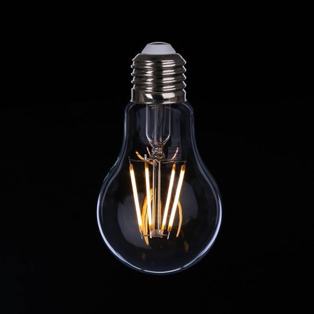 Żarówka LED E27 8W amber A60 retro ciepła