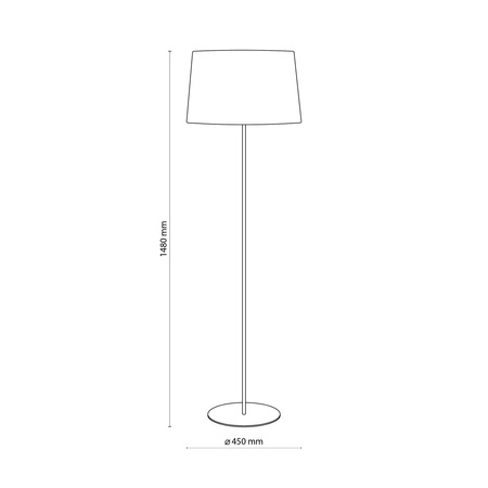 Lampa podłogowa MAJA Black/White 1xE27