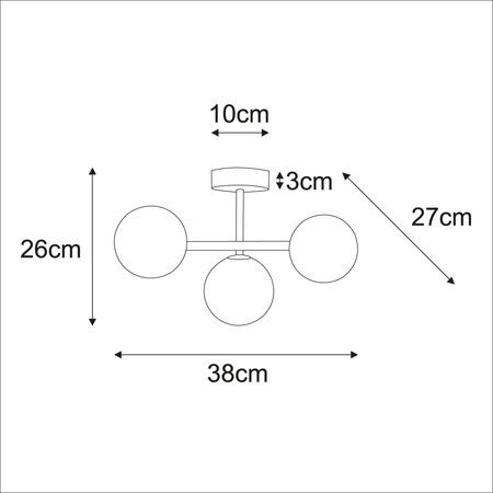 Lampa sufitowa szklane kule K-5845 z serii LEMO