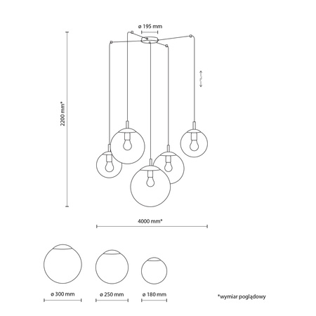 Lampa wisząca ESME White 5xE27 pająk