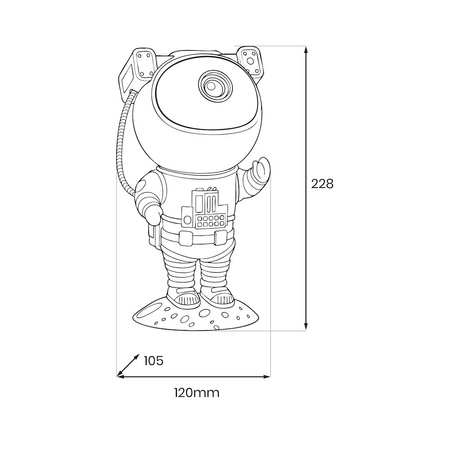 Astronauta Projektor Gwiazd Nieba Led