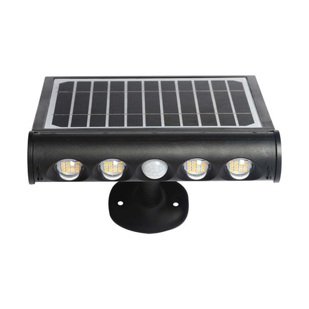 Projektor Solarny 8W LED Czarny 8w1 Czujnik Ruchu IP65 V-TAC VT-11108 3000K 950lm