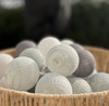 Lampki dekoracyjne COTTON BALLS 20xLED kule szare na baterie 3xAA