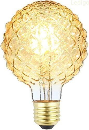 Żarówka LED E27 G95 5,5W kryształowa crystal AMBER