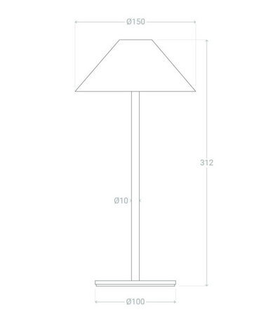 Lampa Stołowa LED 3W Zewnętrzna IP54 Przenośna z Akumulatorem USB Kivuli biała