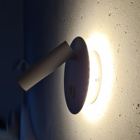 Oprawa LED V-TAC 3W+6W Kinkiet Hotel Łóżko Włącznik Biały VT-2963 3000K 680lm 3 Lata Gwarancji