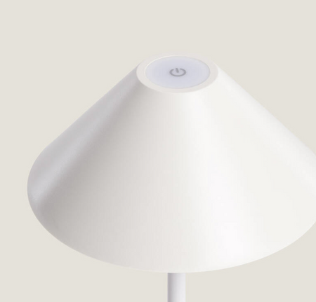 Lampa Stołowa LED 3W Zewnętrzna IP54 Przenośna z Akumulatorem USB Kivuli biała