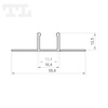 LED P17-2 Profil perforowany 1000 mm biały lakierowany do płytek i GK (nr kat 8617210)