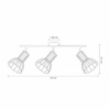 Lampa ruchoma ścienno-sufitowa SOFIA-3 czarna+miedź E14x3