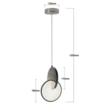 Light prestige Circlo 1 lampa wisząca chrom LP-1311/1P CH