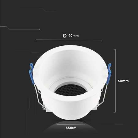 Oczko V-TAC GU10 Hoyne Comb Aluminium Okrągłe Białe VT-9001RD