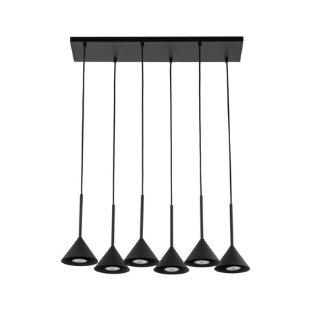 Lampa Wisząca Cono Black Mini 6xGU10 Czarna
