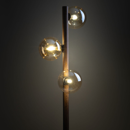 ESTERA WOOD ORZECH BURSZTYN LAMPA PODŁOGOWA 3XG9
