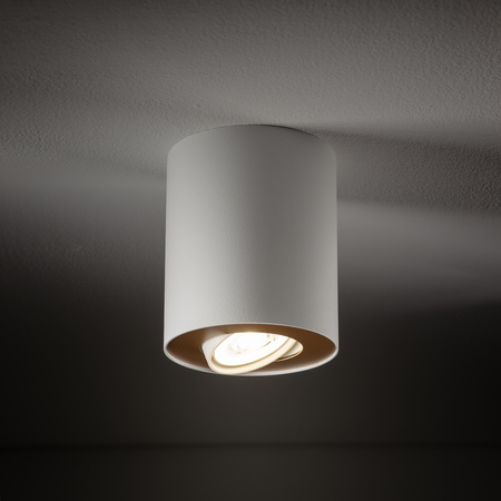 Nowodvorski Lampa punktowa natynkowa biała tuba SET