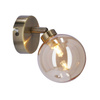 Rodia lampa kinkiet patynowy 1x40w g9 klosz bursztynowy