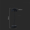 Lampka Biurkowa Nocna V-TAC 3W LED Ładowanie Ściemnianie Czarna 