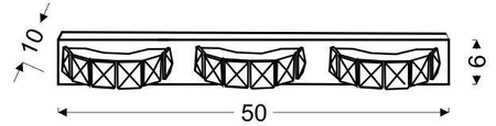 Kinkiet LED SHIPI 23-45324 KRYSZTAŁKI 50cm