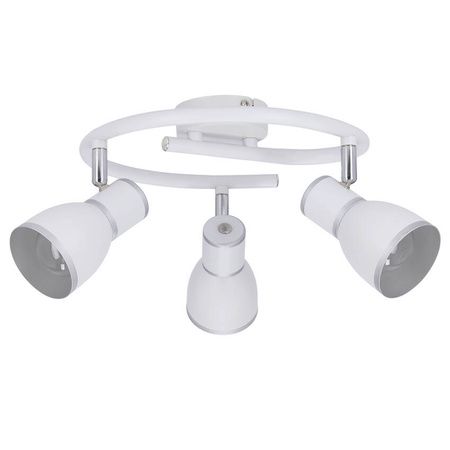 Lampa sufitowa biała/chrom spirala 3xE14 Fido 98-63380