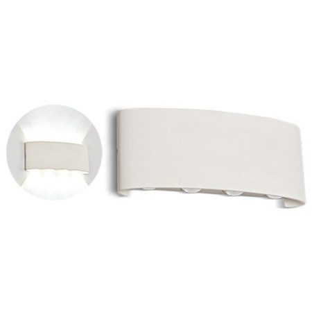 Oprawa Ścienna Góra Dół V-TAC 8W LED Biała IP54 VT-848 3000K 870lm