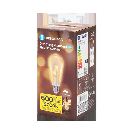 Ściemnialna żarówka LED ST64 E27 6W 2200K