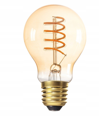 Żarówka dekoracyjna LED spirala E27 A60 5W bardzo ciepła 1800K