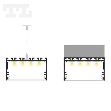 LED P23-3 Profil 1000 mm czarny lakierowany (nr kat 8623312)