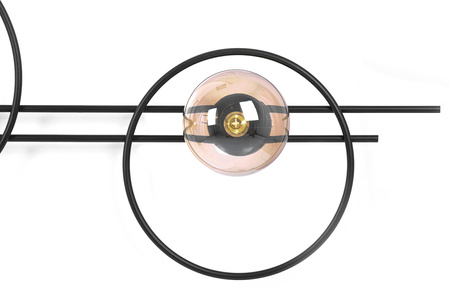 Kinkiet dwoma okręgami i kloszami o średnicy 14cm K-5347 z serii CORSA