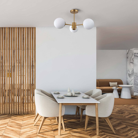 Lampa sufitowa Roma 3xE14 złota 