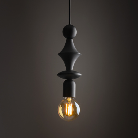 Tk Lighting TOWER BLACK lampa wisząca 1XE27