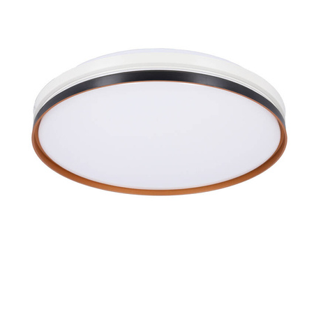 Montana Lampa sufitowa plafon czarny+biały+złoty 24W led 40cm 