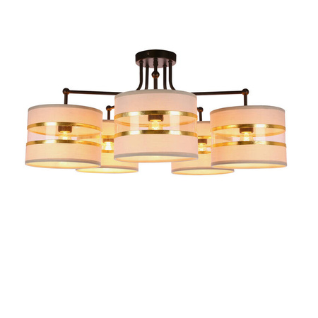 Lampa sufitowa biała/chrom 5xE27 Andy 35-00521