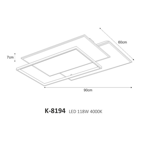 Plafon K-8194 z serii LAGOS